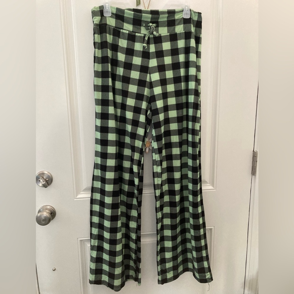 Green Plaid Sleep/Lounge PJ Pants Women’s Plus 1X